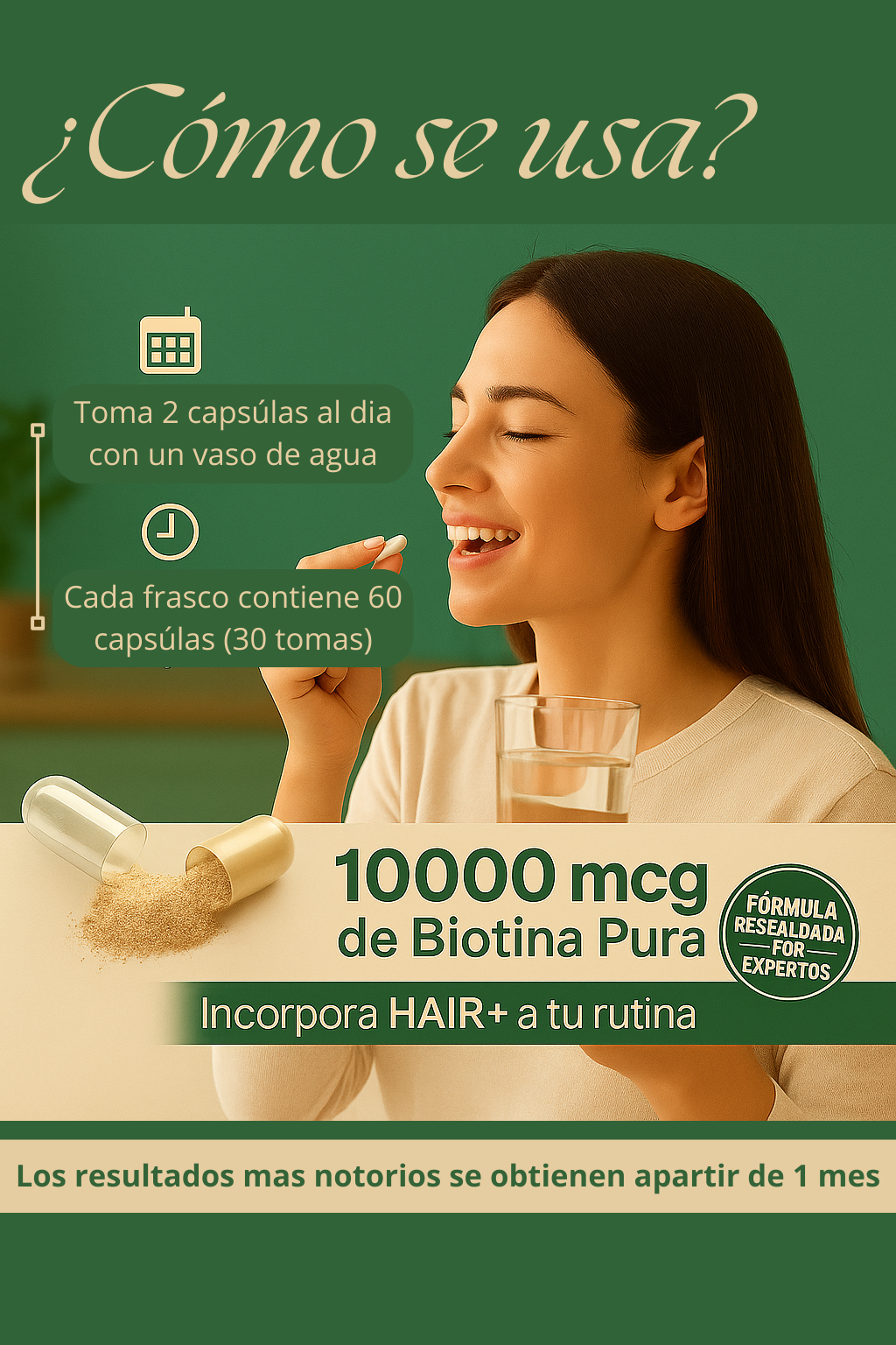 Cápsulas de Biotina Premium: Nutrición Total para tu Cabello y Uñas